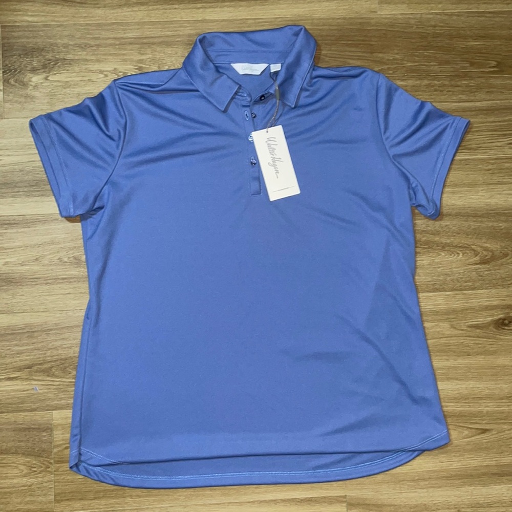 Walter Hagen blue golf polo